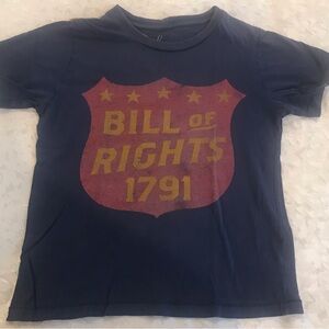 Peek Kids Navy Blue 'Bill of Rights 1791' Graphic Tee NWOT